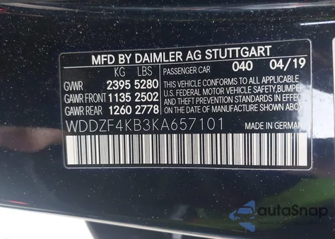 2019 Mercedes-Benz E 300 4Matic from USA, damaged, VIN WDDZF4KB3KA657101